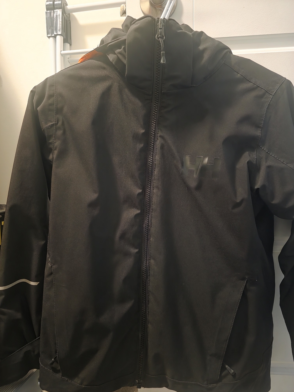 Helly Hansen Kids Black Hooded Rain Jacket